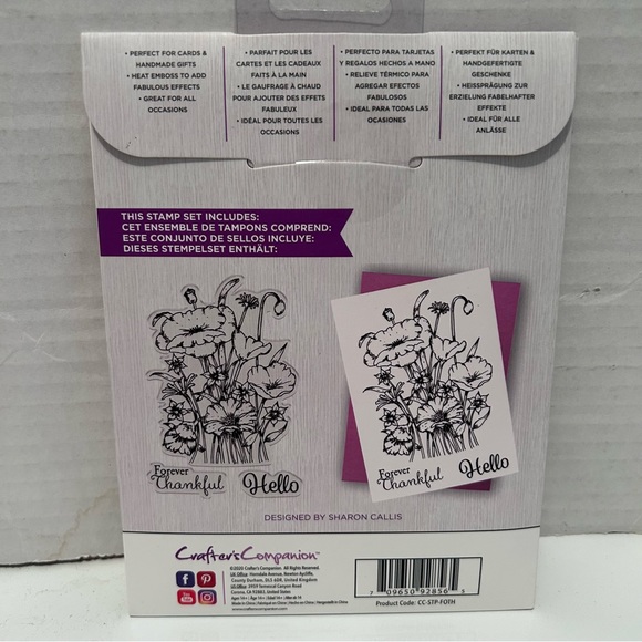 Crafter’s companion 3-pc photo polymer stamps - FOREVER THANKFUL - Picture 2 of 2